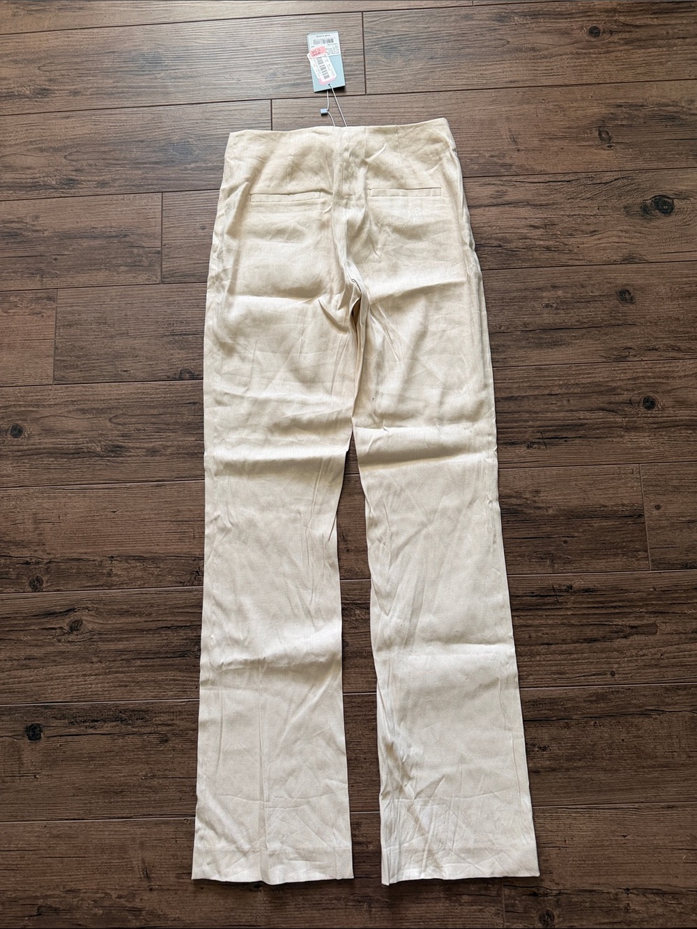 Vince Camuto Cream Boot Cut Linen Pants - Picture 3 of 3
